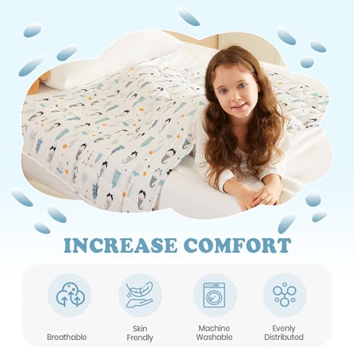 HOSUKKO Weighted Blanket - 7 lbs Fairy Heavy Blanket - Breathable Blanket(41 * 60 inches, 7 lbs) - Image 4