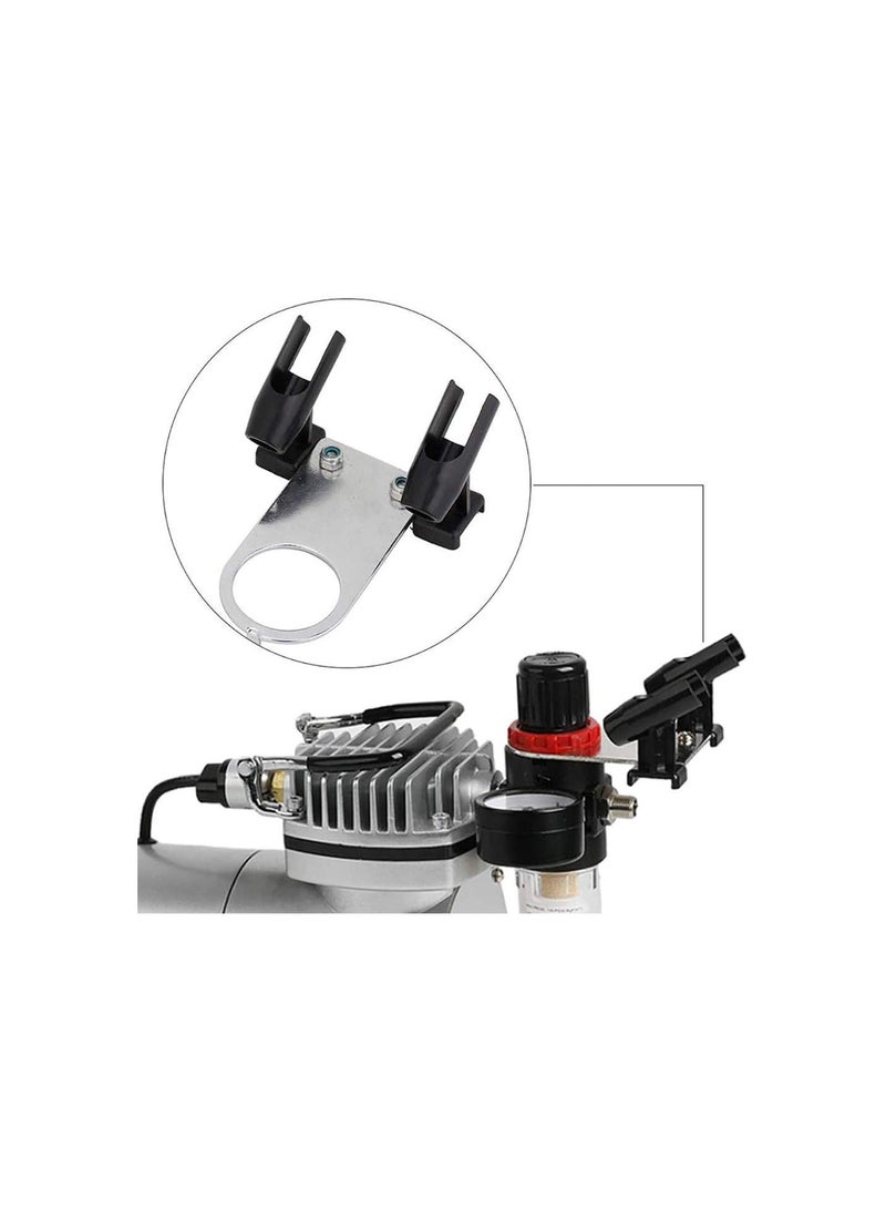 GGOOT Mini Airbrush Holder Stand Support T70 Airbrush Bracket accessories Kit 2 Airbrushes Pressure Regulator Tool for Paint Hobby Art  - Image 3