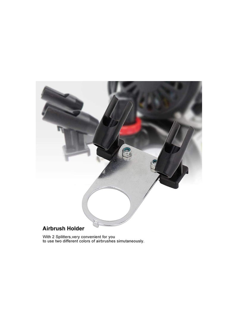 GGOOT Mini Airbrush Holder Stand Support T70 Airbrush Bracket accessories Kit 2 Airbrushes Pressure Regulator Tool for Paint Hobby Art  - Image 4