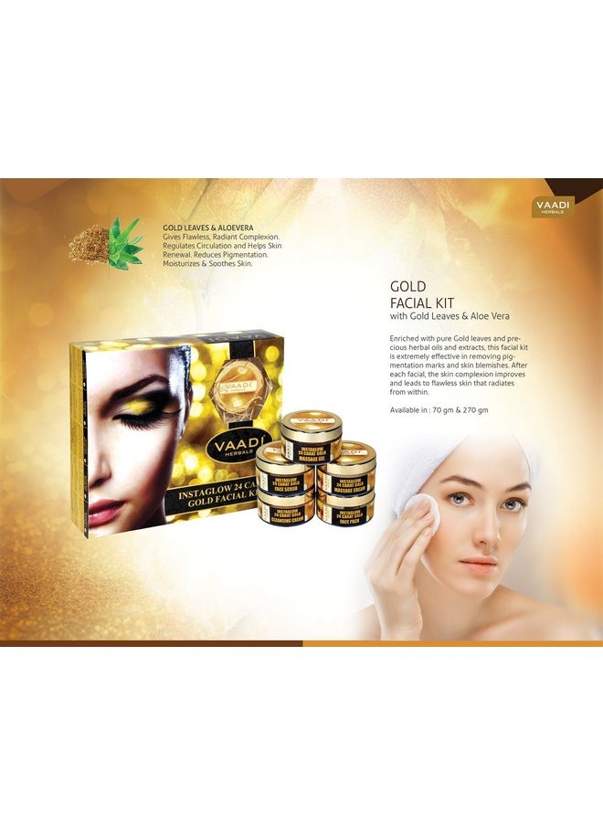 Gold Facial Kit 24 Carat Gold Leaves Marigold Wheatgerm Oil And Lemon Peel Extract 70G - pzsku/Z9AF74BF763A138443500Z/45/_/1720854762/7be6d322-4dab-40bd-a5a8-9edb19fa7aad