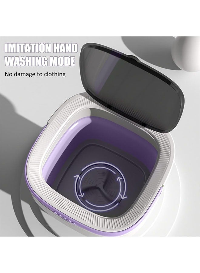 Hihonor Portable Washing Machine,12 L Large Capacity Foldable Mini Washing Machine, Small Washer for Baby Clothes, Underwear or Small Items, Apartment, Dorm, RV, Travel Laundry, Purple - Image 5