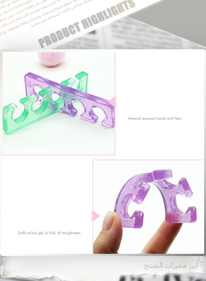2 Pairs Toe Separators for Perfect Pedicure, Soft Silicone Toe Dividers for Nail Polish & Foot Care, Non-Slip Toe Spacers for Bunions and Ingrown Toenails (Pink & Light Pink) - Image 3