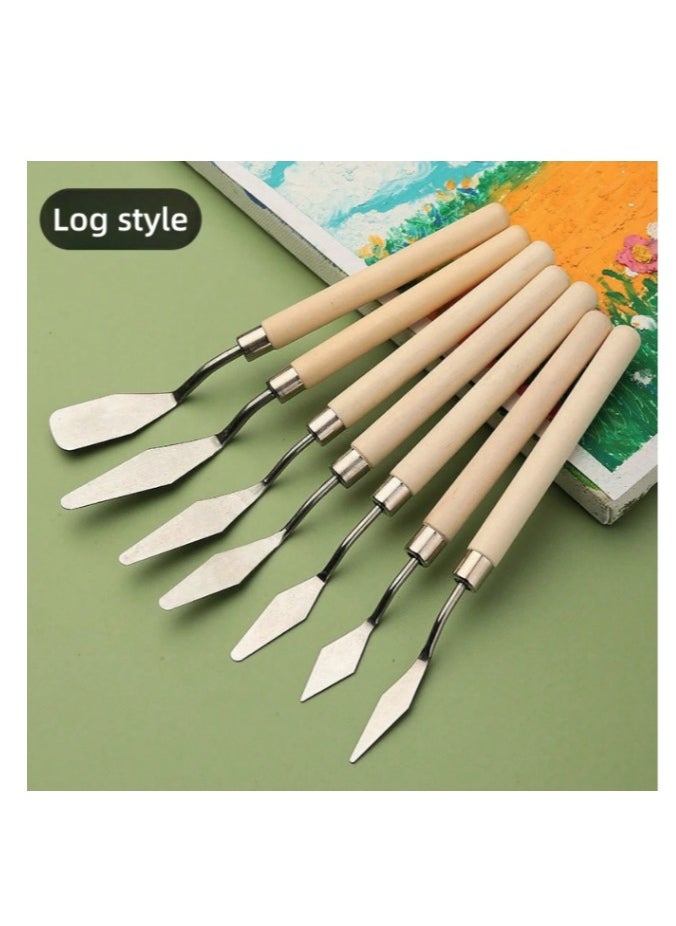 null - 7-Piece Assorted Art Oil Painting Tool Set - Image 1
