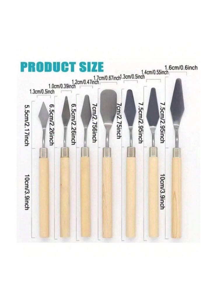 null - 7-Piece Assorted Art Oil Painting Tool Set - Image 1