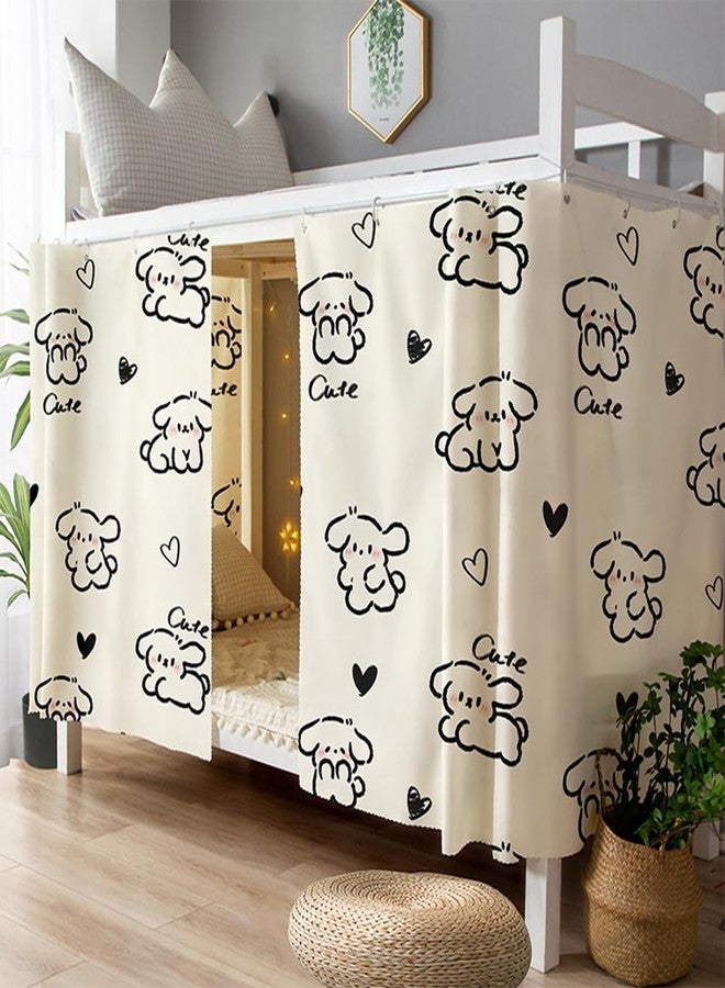 Ibluelover Bottom Bunk Bed Curtains Students Dormitory Privacy Bed Curtains Dustproof Breathable Underbed Loft Bed Canopy Tent Room Blackout Shading Drapes Cloth Single Sleeper Bed Curtain - Image 1