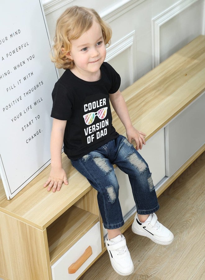 YALLET Toddler Boy Clothes 12 18 Months Boys Outfits Infant Short Sleeve T-Shirt Ripped Jeans Baby Clothing Pants Set - Image 3