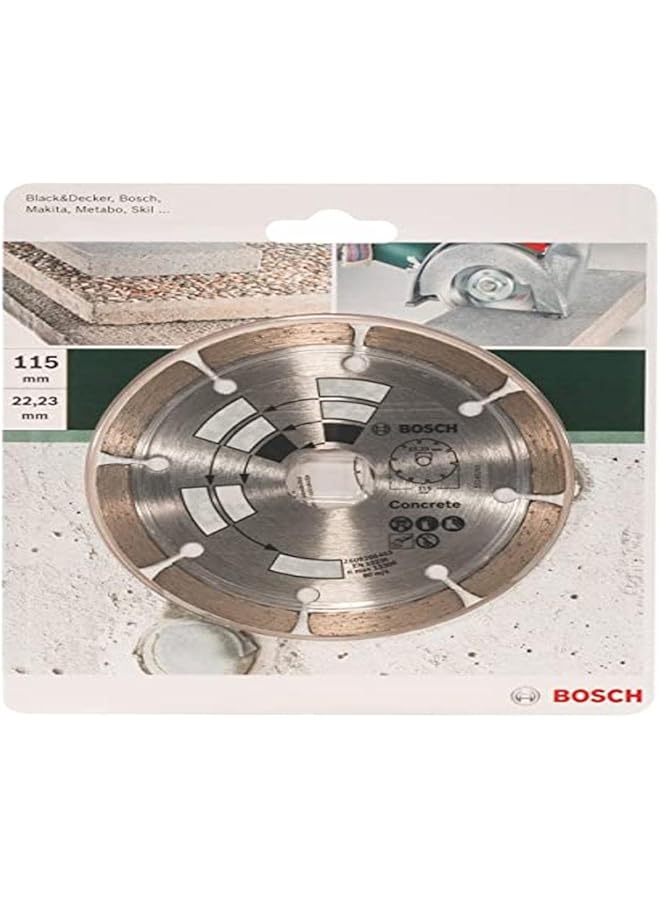 BOSCH 2609256413 Diy Top Diamond Concrete Cutting Disc For Concrete Granite 115 Mm 22.23 - Image 1