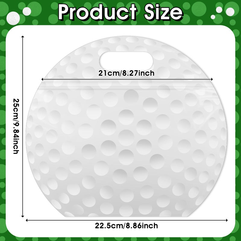 AKAIXI 24pcs Golf Snack Bags with Handles Reusable Sealed Stand-Up Goodie Bags, Golf Themed Treat Bags for Sport Outings/Weekend Rounds, Party Favor Supplies Birthday Gifts for Golfers - Image 2