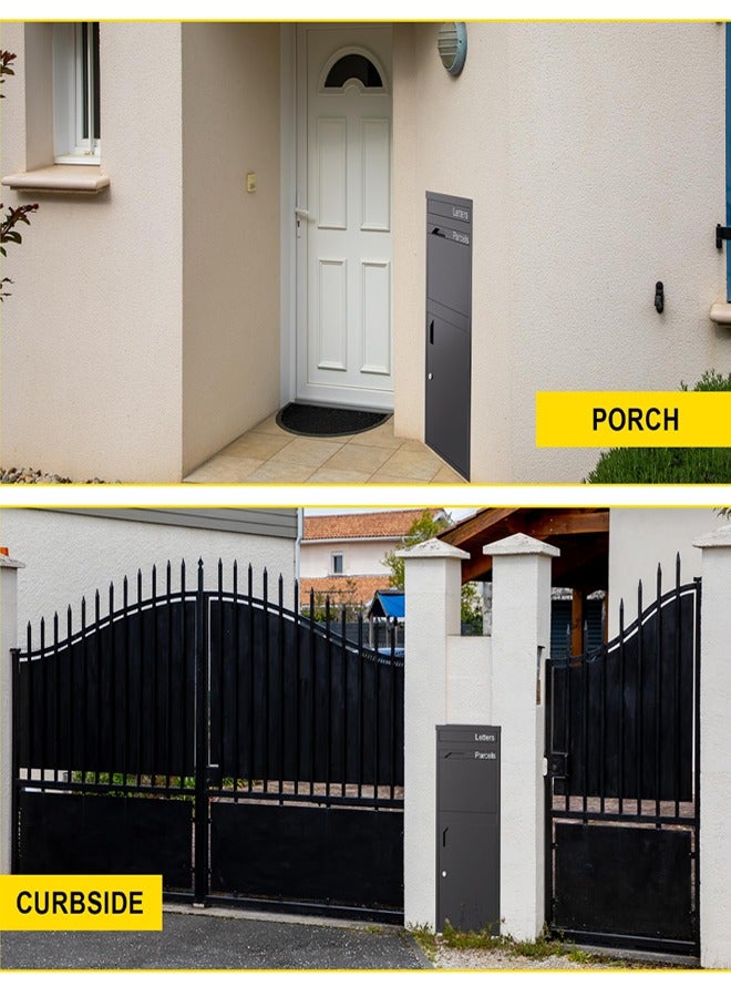 Secure Mailing Box - Theft and Weather Resistant with Front and Back Door for Easy Pickup - Image 4