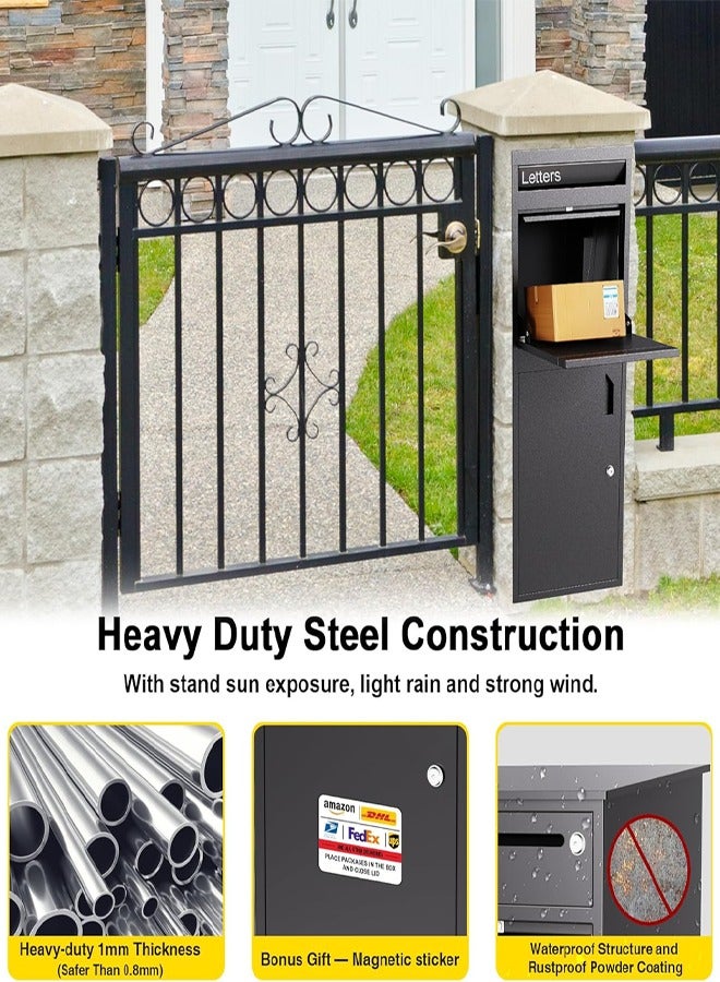 Secure Mailing Box - Theft and Weather Resistant with Front and Back Door for Easy Pickup - Image 3