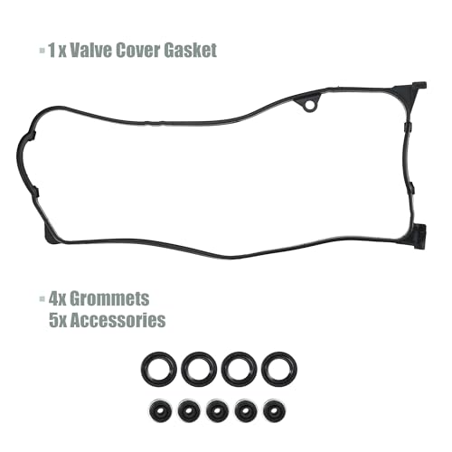 X AUTOHAUX 1 Set Valve Cover Gasket Set VS50606R for Honda Civic DX LX V-TEC 1.7L 1668CC L4 SOHC (16 VALVE) ENG CODE D17A1 2001-2005 - Image 4