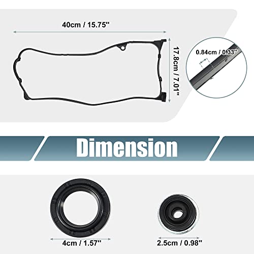 X AUTOHAUX 1 Set Valve Cover Gasket Set VS50606R for Honda Civic DX LX V-TEC 1.7L 1668CC L4 SOHC (16 VALVE) ENG CODE D17A1 2001-2005 - Image 3
