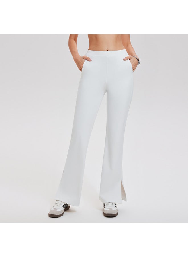 Slit-cut Slim-fit Flared Pants, Naked-feel Quick-dry Breathable Sports Lifting Flared Pants, Slimming Yoga Pants