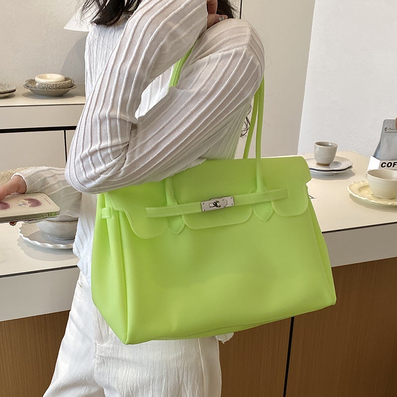 Fashion Jelly Shoulder Bag 2026 Summer Large Capacity Tote - Image 4
