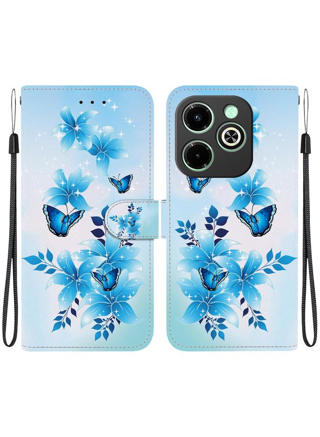 اس-توب جراب لهاتف Infinix Smart 8 / HD / Hot 40i مصنوع من الجلد برسومات ملونة وملمس كريستالي - Image 1