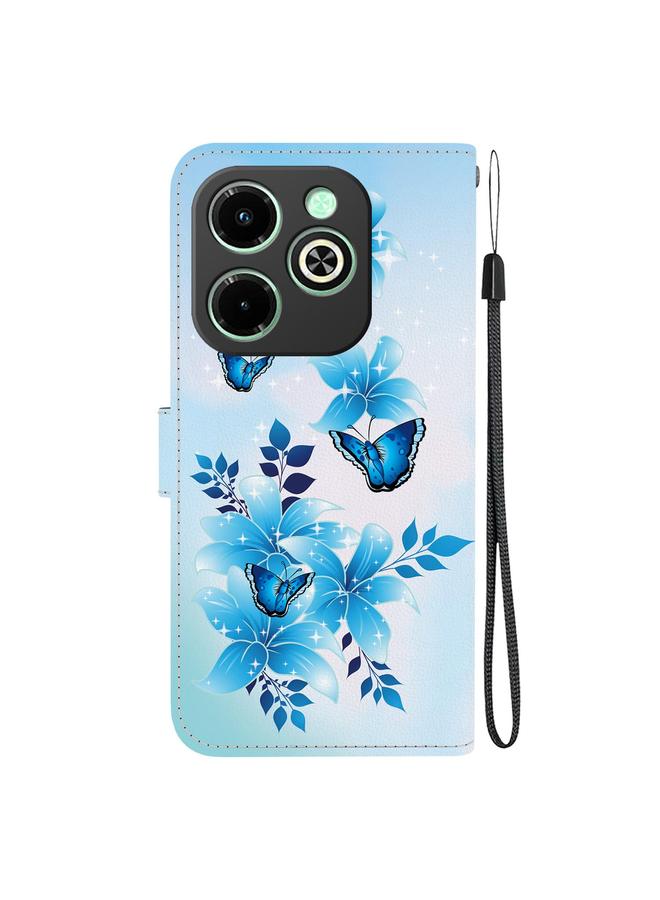 اس-توب جراب لهاتف Infinix Smart 8 / HD / Hot 40i مصنوع من الجلد برسومات ملونة وملمس كريستالي - Image 3