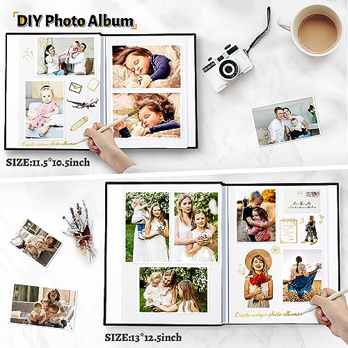 Artfeel Photo Album Self Adhesive Scrapbook,Large Photo Book for 4x6,5x7,8x10 Pictures,DIY Album for Baby Wedding Family Travel Birthday,with Metallic Pen and Scraper - Image 3