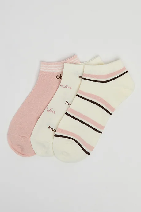 أر أند بي 3 Pack Patterned Ankle Socks