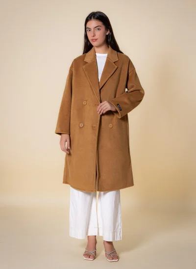 شايبس معطف مزدوج الصدر ناعم