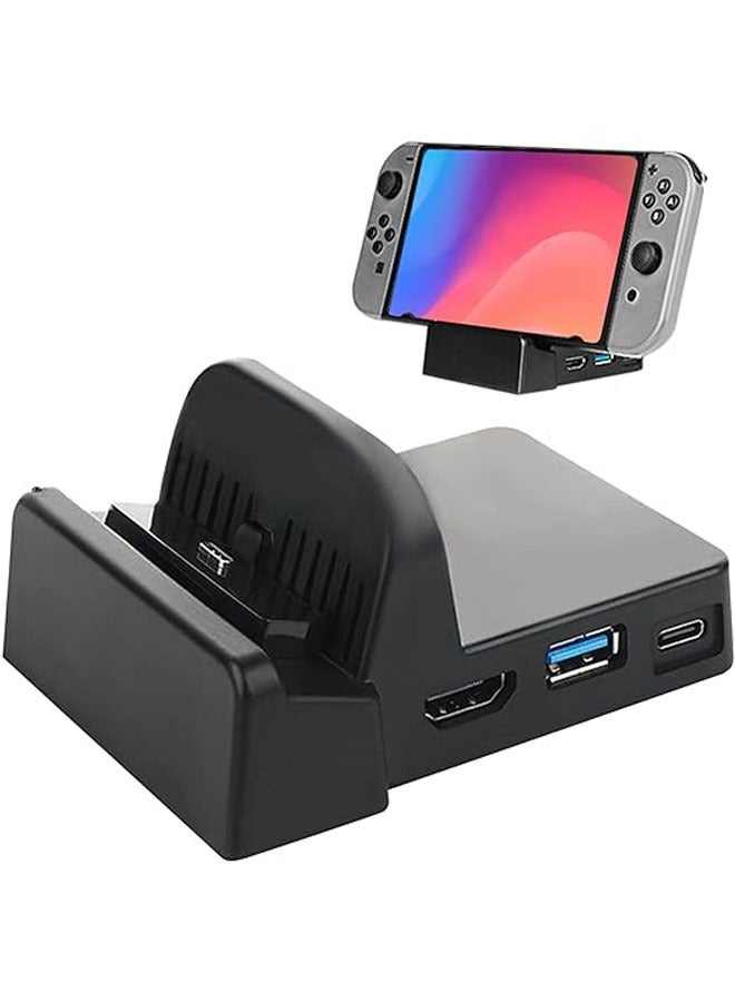 General TV Dock for Nintendo Switch/Switch OLED, Portable Charging Dock Bracket, 4K/1080P HDMI Travel TV Adapter, TV Dock Replacement Compatible with Official Nintendo Switch Dock  - Image 1