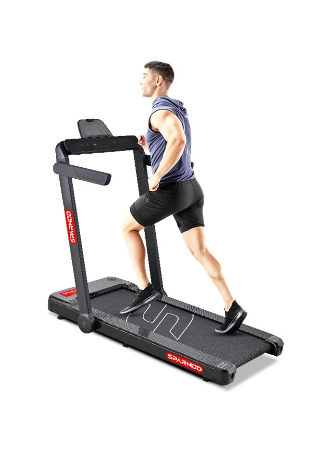 Sparnod Fitness STH-3060 4 HP Peak 2 في 1 جهاز سير قابل للطي للمنزل يأتي تحت المكتب وسادة مشي رفيعة بما يكفي لتخزينها تحت السرير - Image 1