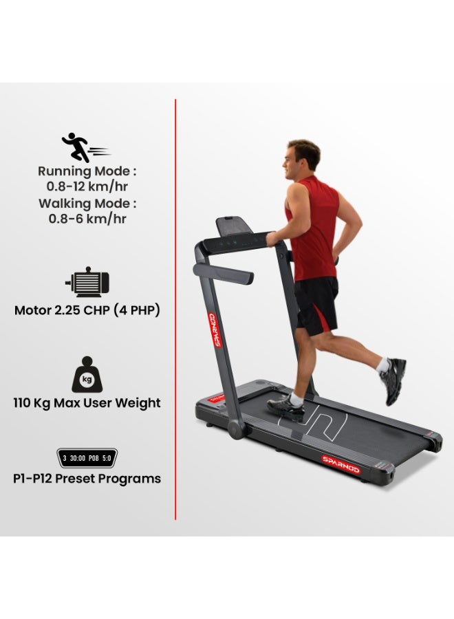 STH-3060 4 Hp Peak 2 In 1 Foldable Treadmill For Home Come Under Desk Walking Pad Slim Enough To Be Stored Under Bed image 11