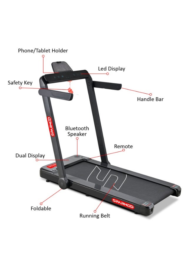 STH-3060 4 Hp Peak 2 In 1 Foldable Treadmill For Home Come Under Desk Walking Pad Slim Enough To Be Stored Under Bed image 10