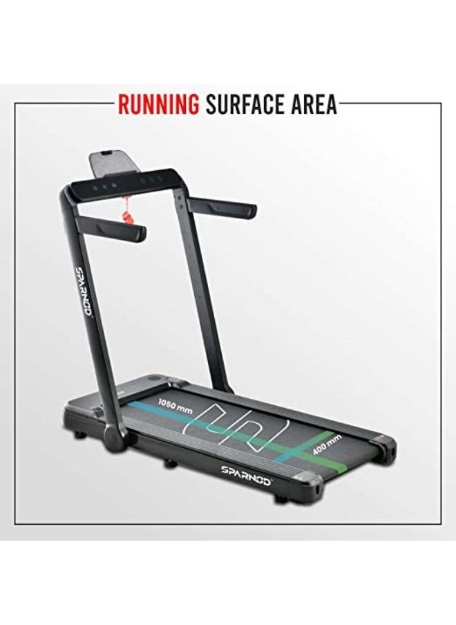 Sparnod Fitness - STH-3060 4 Hp Peak 2 In 1 Foldable Treadmill For Home Come Under Desk Walking Pad Slim Enough To Be Stored Under Bed - Image 1