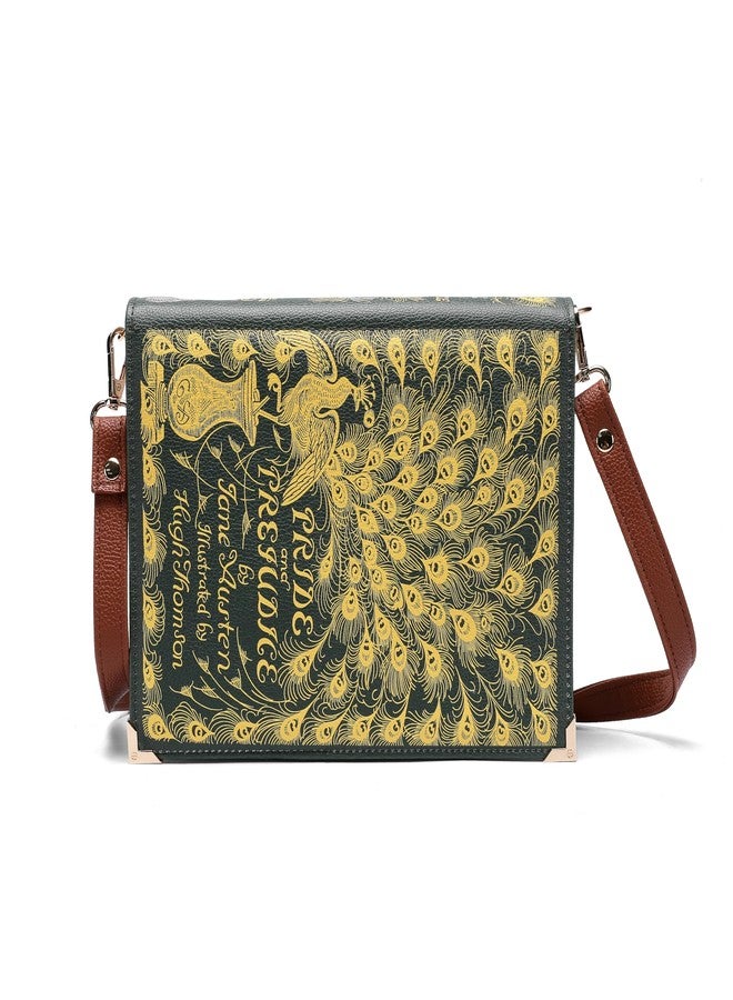 ASVP Shop Pride and Prejudice Cross-Body Shoulder Bag - Perfect for Book Lovers | Book Purse Clutch | Bookish Gift for Her | Jane Austen Valentine’s Day Present, Green, Large - Image 1