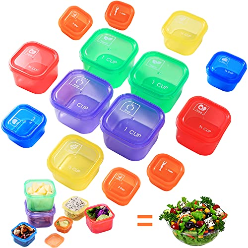 Extrapins 7Pcs Portion Control Container Kit,21 Day Fix Containers And Food Plan,Multi Color Coded Containers,Meal Prep System Storage Containers,BPA Free Weight Loss Food Containers For Double Diet Plan - Image 1