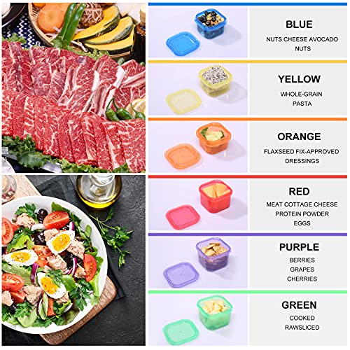 Extrapins 7Pcs Portion Control Container Kit,21 Day Fix Containers And Food Plan,Multi Color Coded Containers,Meal Prep System Storage Containers,BPA Free Weight Loss Food Containers For Double Diet Plan - Image 5