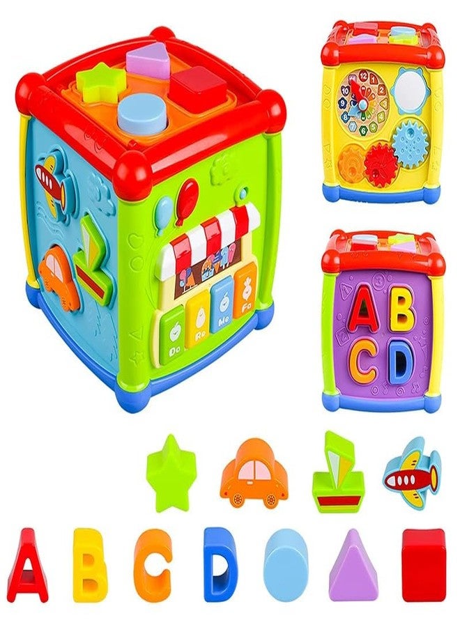 BELLABOTA Kids 6 in 1 Multipurpose Activity Play Center Colorful and Attractive Musical Activity Cube Toy for Kids (Multicolor) - Image 1