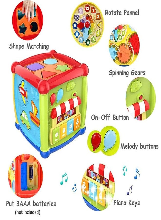 BELLABOTA Kids 6 in 1 Multipurpose Activity Play Center Colorful and Attractive Musical Activity Cube Toy for Kids (Multicolor) - Image 2