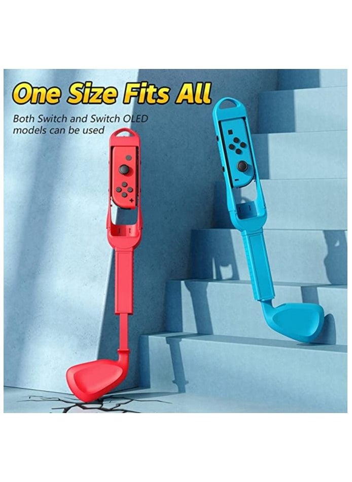 SYOSI - Golf Clubs Controller Grip, for Mario Golf Protective Cover, Compatible with Nintendo Switch Joy-con, Switch Golf Game for Mario Golf Super Rush, Controller Handle Accessories with Wrist Strap - Image 1