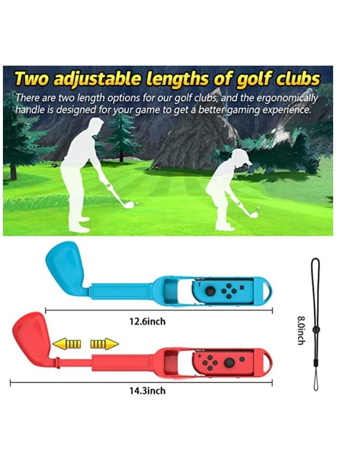 SYOSI - Golf Clubs Controller Grip, for Mario Golf Protective Cover, Compatible with Nintendo Switch Joy-con, Switch Golf Game for Mario Golf Super Rush, Controller Handle Accessories with Wrist Strap - Image 1