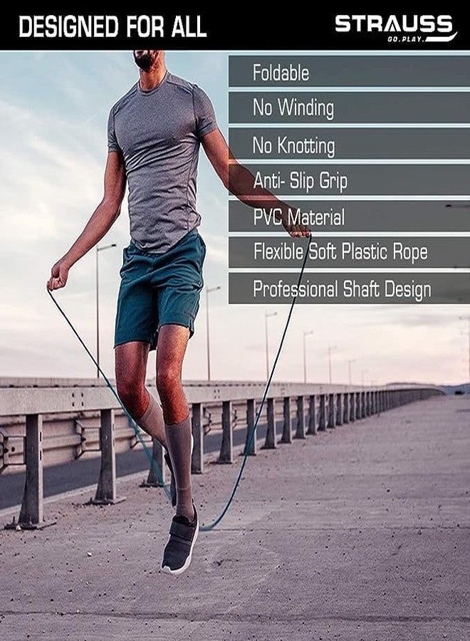 Strauss Skipping Rope, (Grey/Blue) | Pack of 5 - Image 4