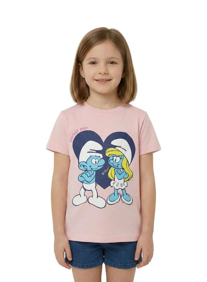 Trucare The Smurfs Toddler Girls Graphic Printed T-Shirt (Pack of 2)