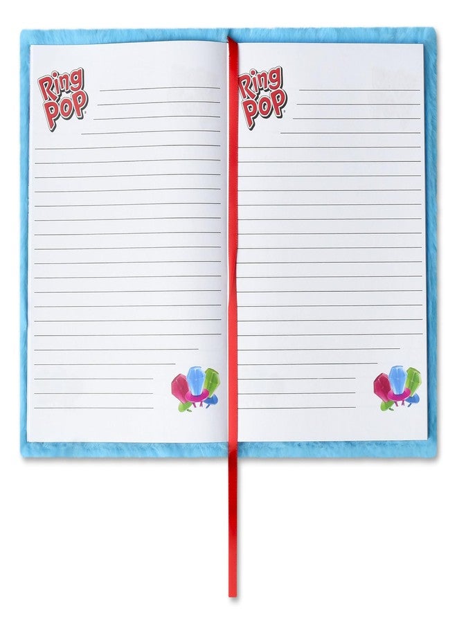 iscream Ring Pop Plush Fur Floating Pops Book-Bound Lined-Page 8.5" Journal - Rainbow Pops - Image 3