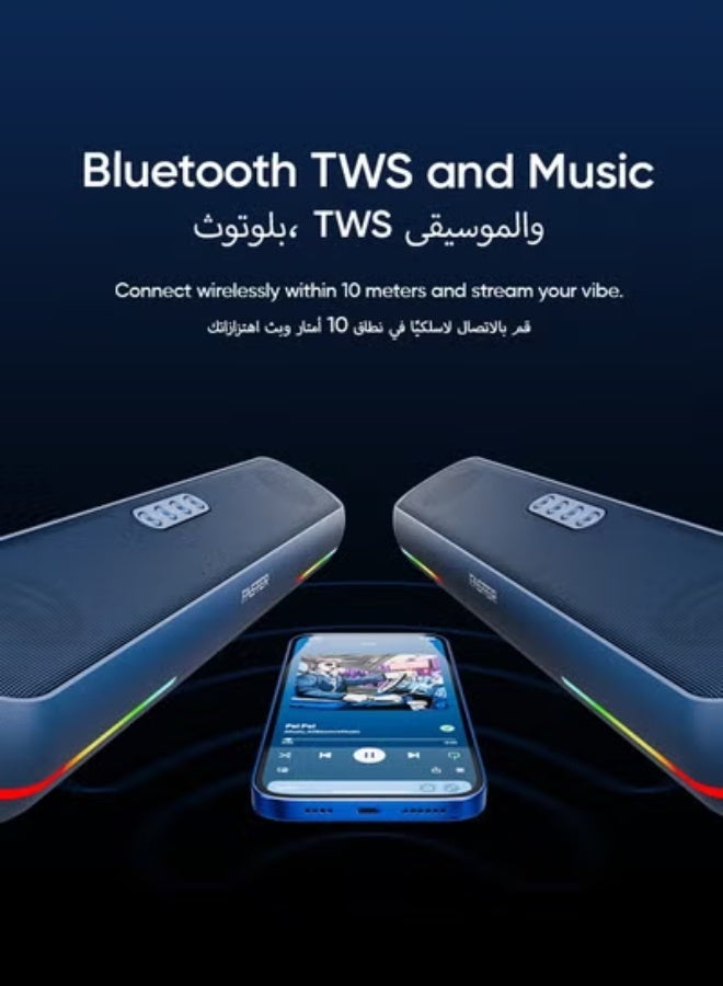 Faster RYZO Z16 Wireless Bluetooth Soundbar 16W + 64GB USB 3.1 Flash Drive Bundle – Deep Bass Portable Stereo Speaker with TWS, FM, AUX, USB, TF Card & Super-Fast Pendrive for TV, Laptop, Car & Home Theater - Image 2