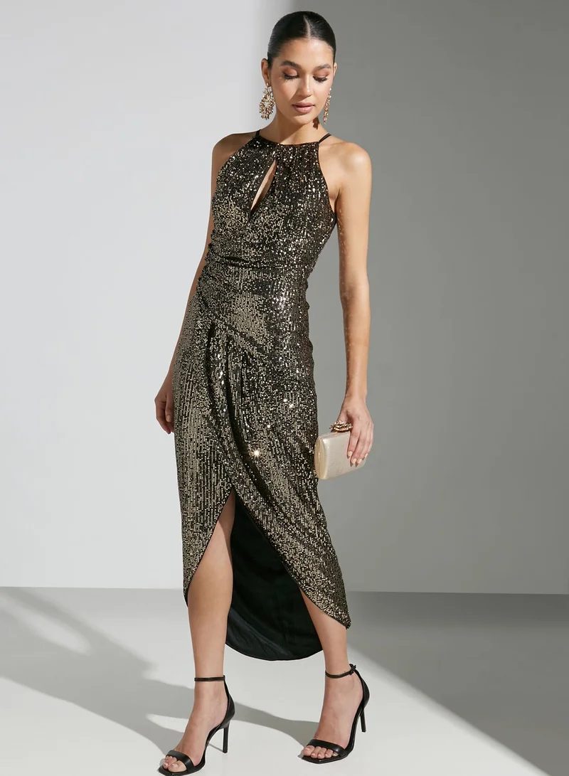 TFNC Front Side Slit Dress
