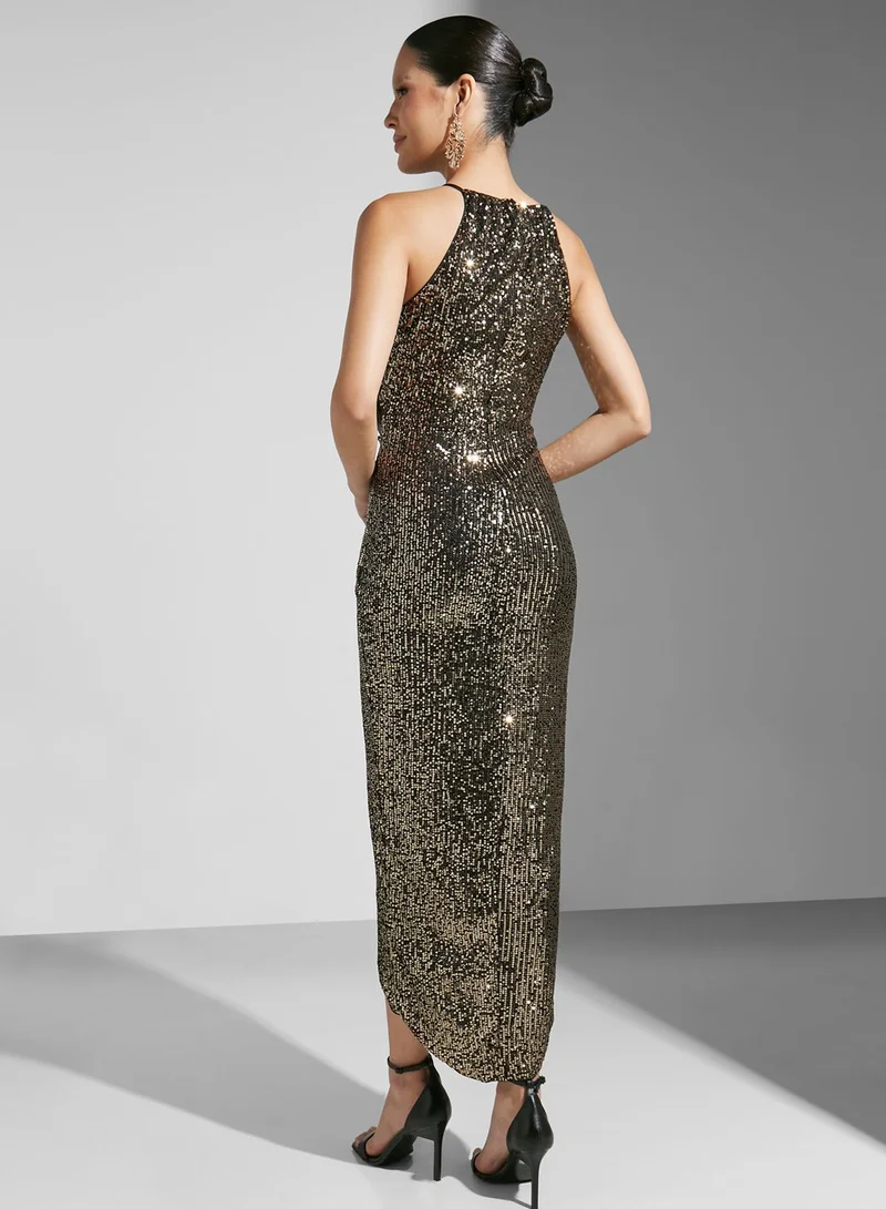 TFNC Front Side Slit Dress