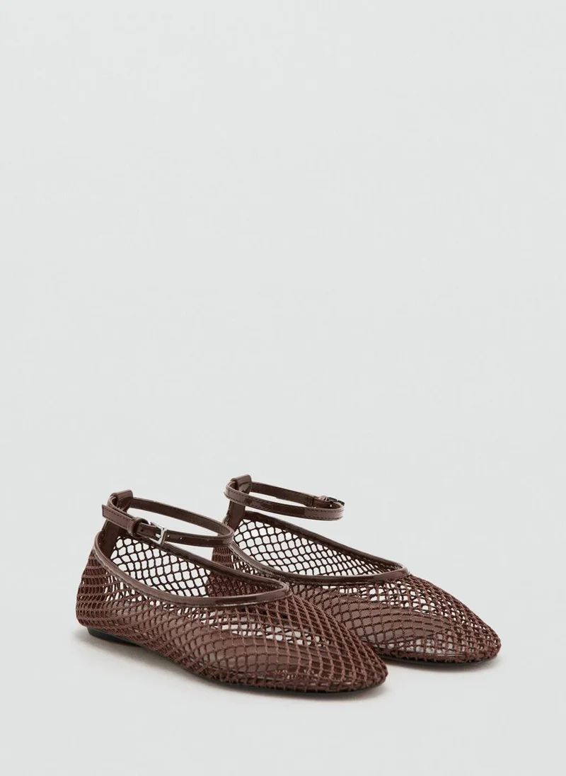 MANGO Ballet flats with mesh bracelet