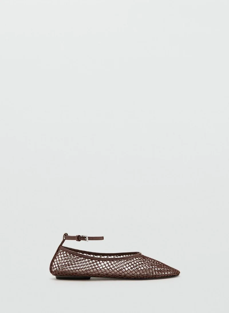 MANGO Ballet flats with mesh bracelet