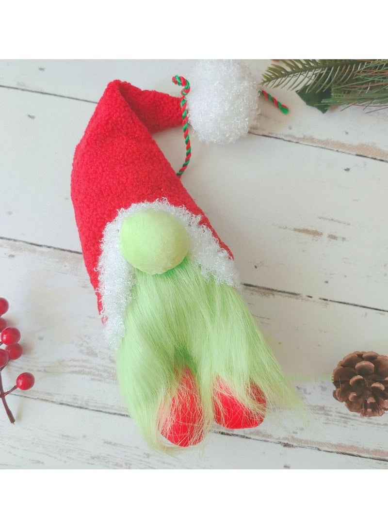 شينا لايف عيد الميلاد غرينش | تماثيل جونك مجهولي الهوية | دمى عيد الميلاد، الحلي | للغطاء، الطاولة، ديكورات المنزل، الحفلات، الأحداث، الدمية القطيفة | الإهداء - Image 2