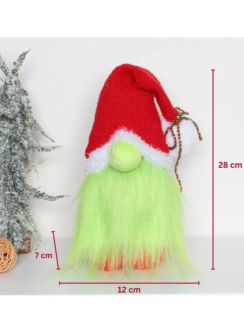 شينا لايف عيد الميلاد غرينش | تماثيل جونك مجهولي الهوية | دمى عيد الميلاد، الحلي | للغطاء، الطاولة، ديكورات المنزل، الحفلات، الأحداث، الدمية القطيفة | الإهداء - Image 4