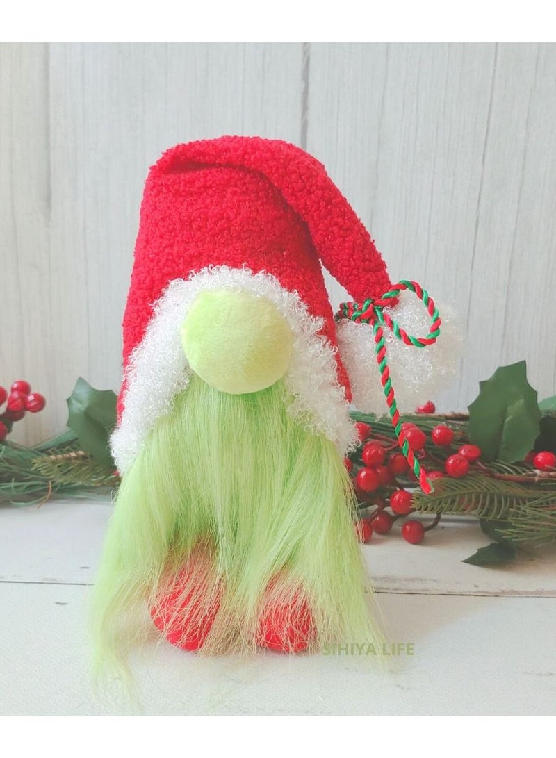 شينا لايف عيد الميلاد غرينش | تماثيل جونك مجهولي الهوية | دمى عيد الميلاد، الحلي | للغطاء، الطاولة، ديكورات المنزل، الحفلات، الأحداث، الدمية القطيفة | الإهداء - Image 3