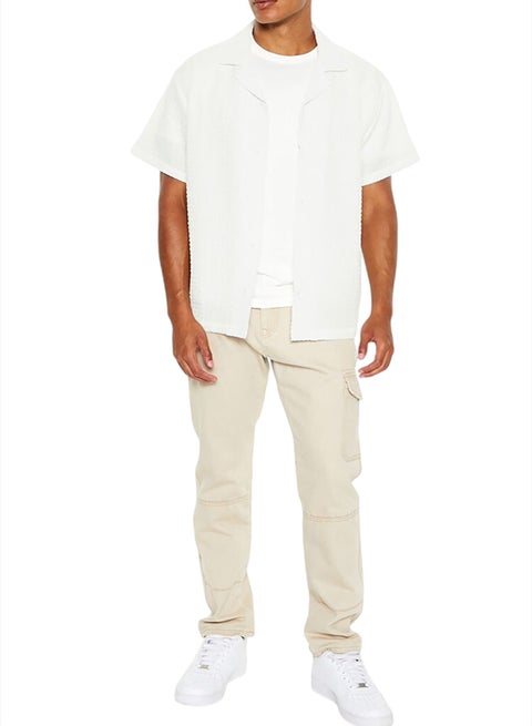 Textured Cuban-Collar Shirt