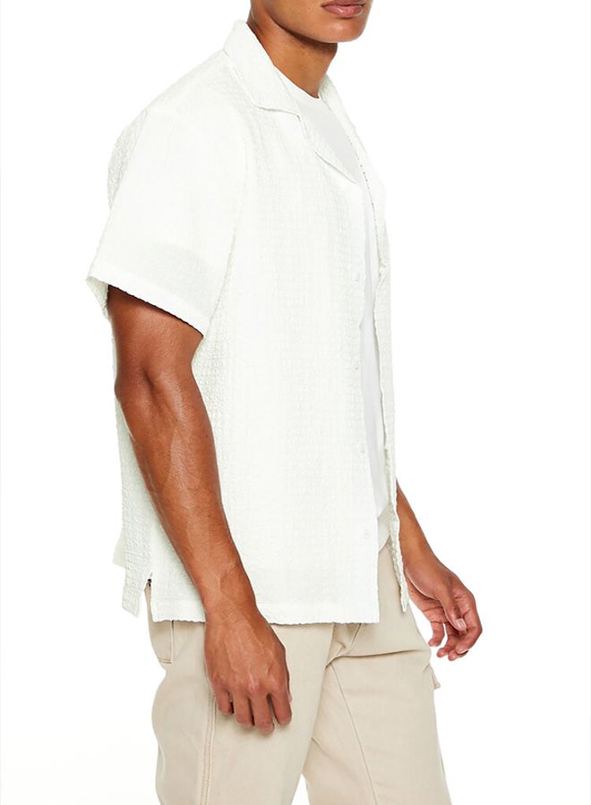 Textured Cuban-Collar Shirt