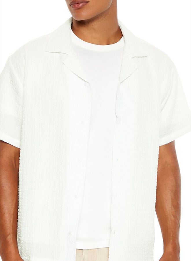 Textured Cuban-Collar Shirt