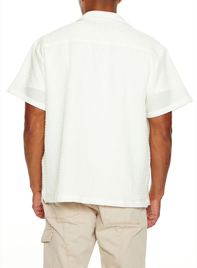 Textured Cuban-Collar Shirt